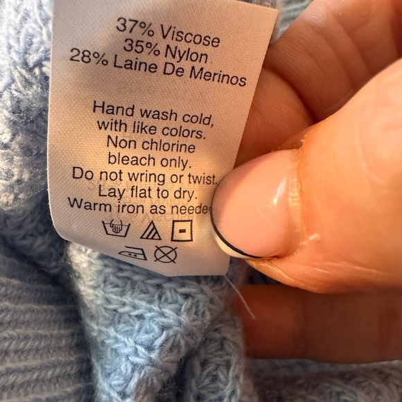 J. Crew Soft Blue, Crew Neck, wool blend Sweater NWT - Picture 9 of 9